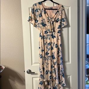 Chelsea 28 Pink Rose Painted Gardenias Dress